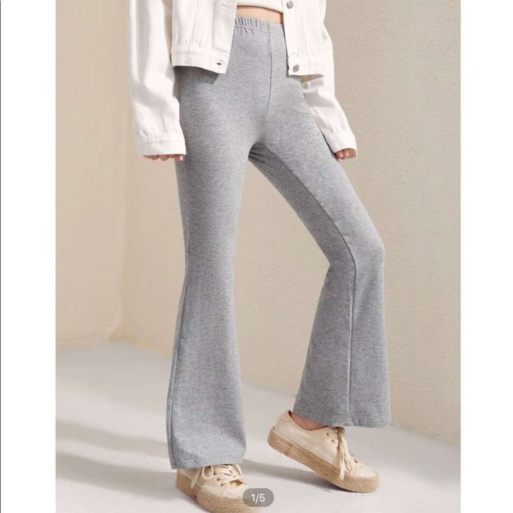 Grey flare pants